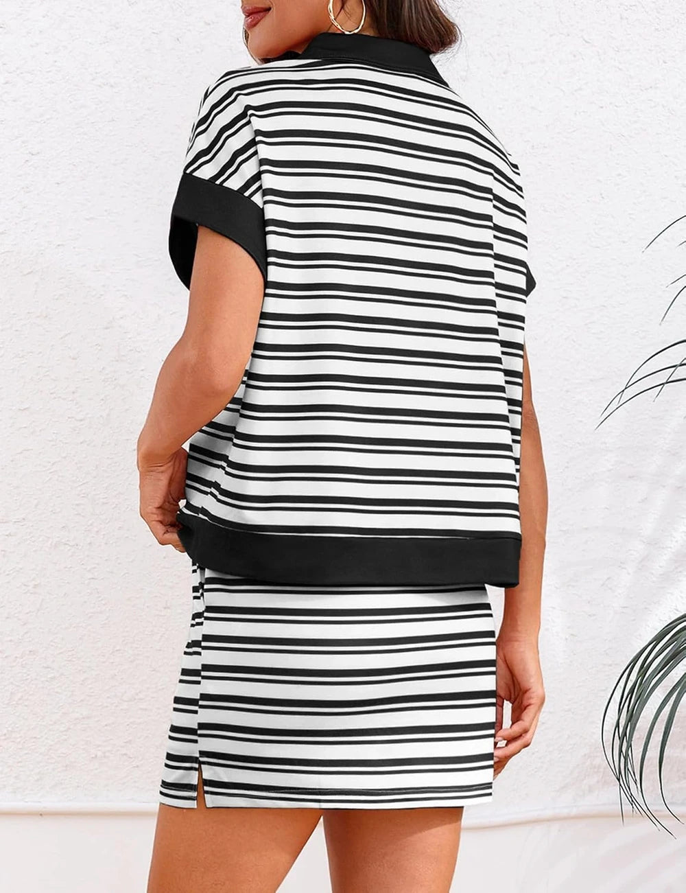 Striped Two Piece Lounge Set
