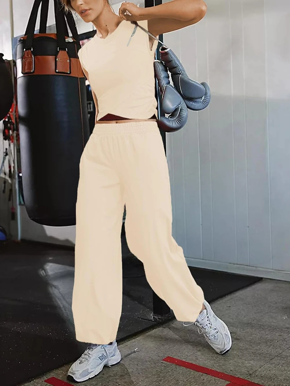 Outfeel Cotton Blend Matching Sweatsuit
