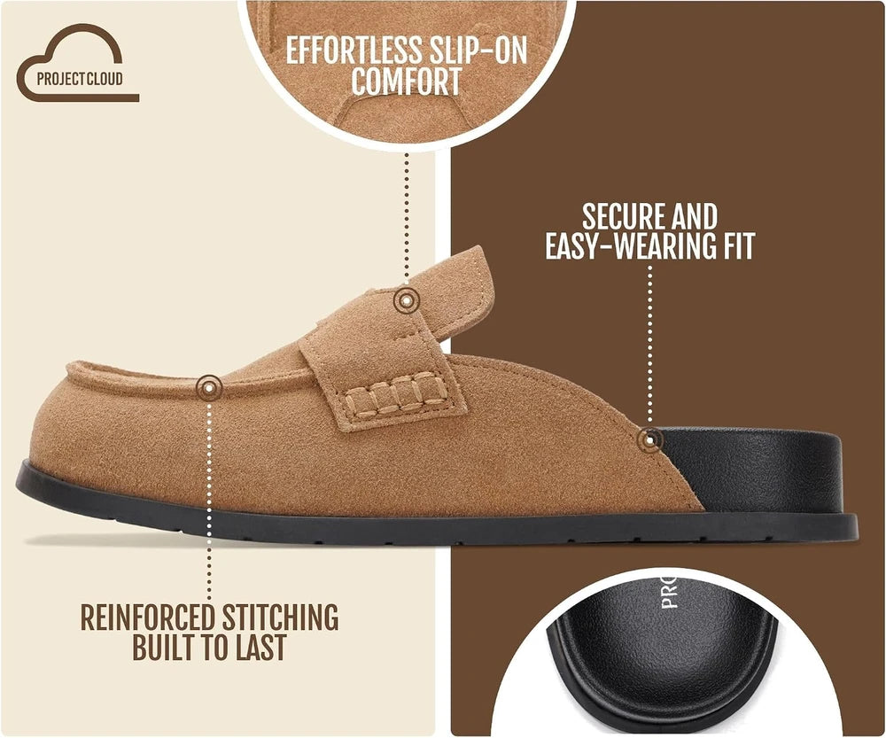 Leather Slip-On Clogs