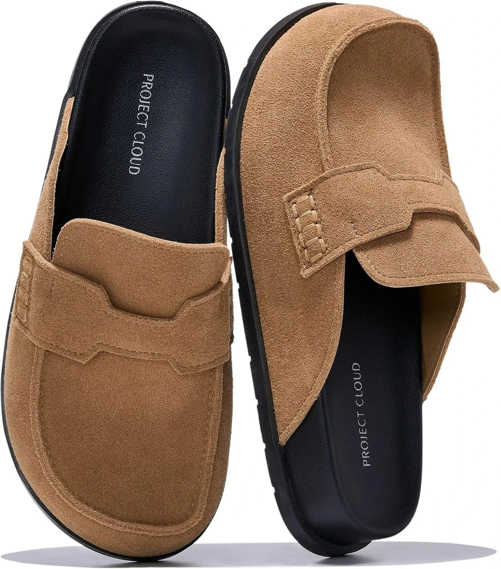 Leather Slip-On Clogs