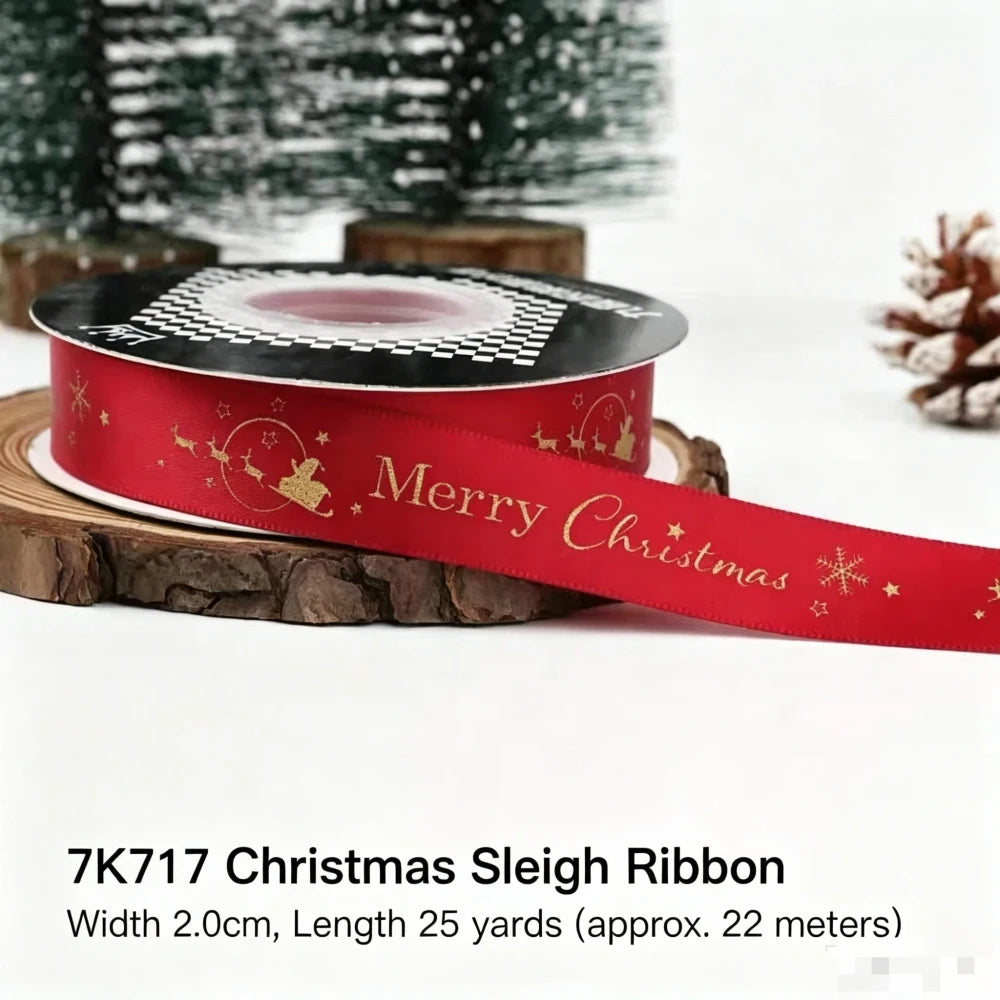 Christmas Cartoon Polyester Ribbon
