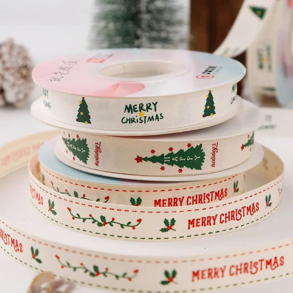 Christmas Cartoon Polyester Ribbon