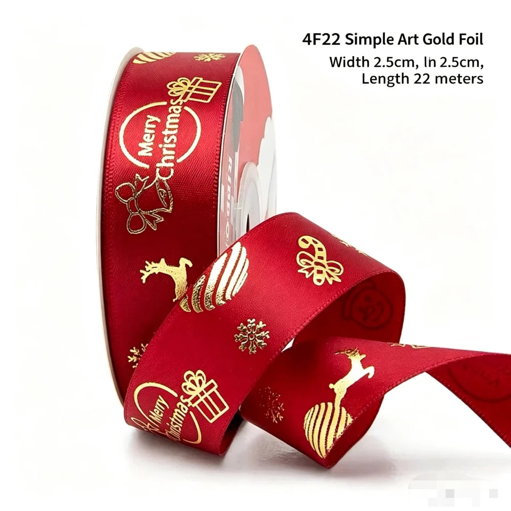 Christmas Cartoon Polyester Ribbon