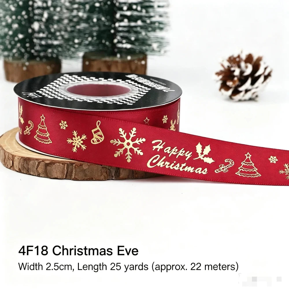 Christmas Cartoon Polyester Ribbon