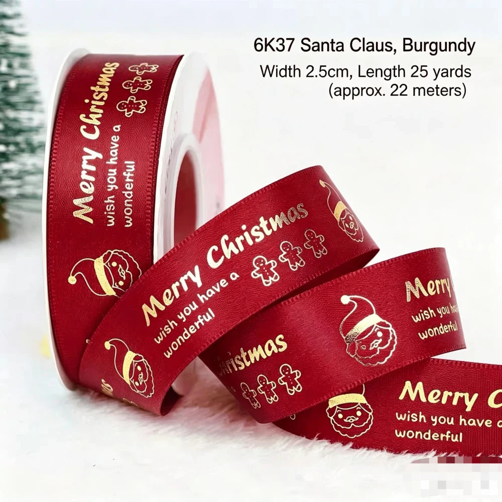 Christmas Cartoon Polyester Ribbon