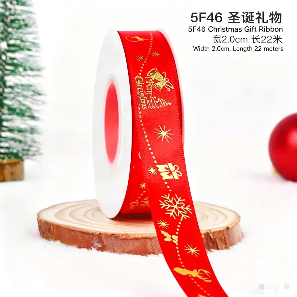 Christmas Cartoon Polyester Ribbon