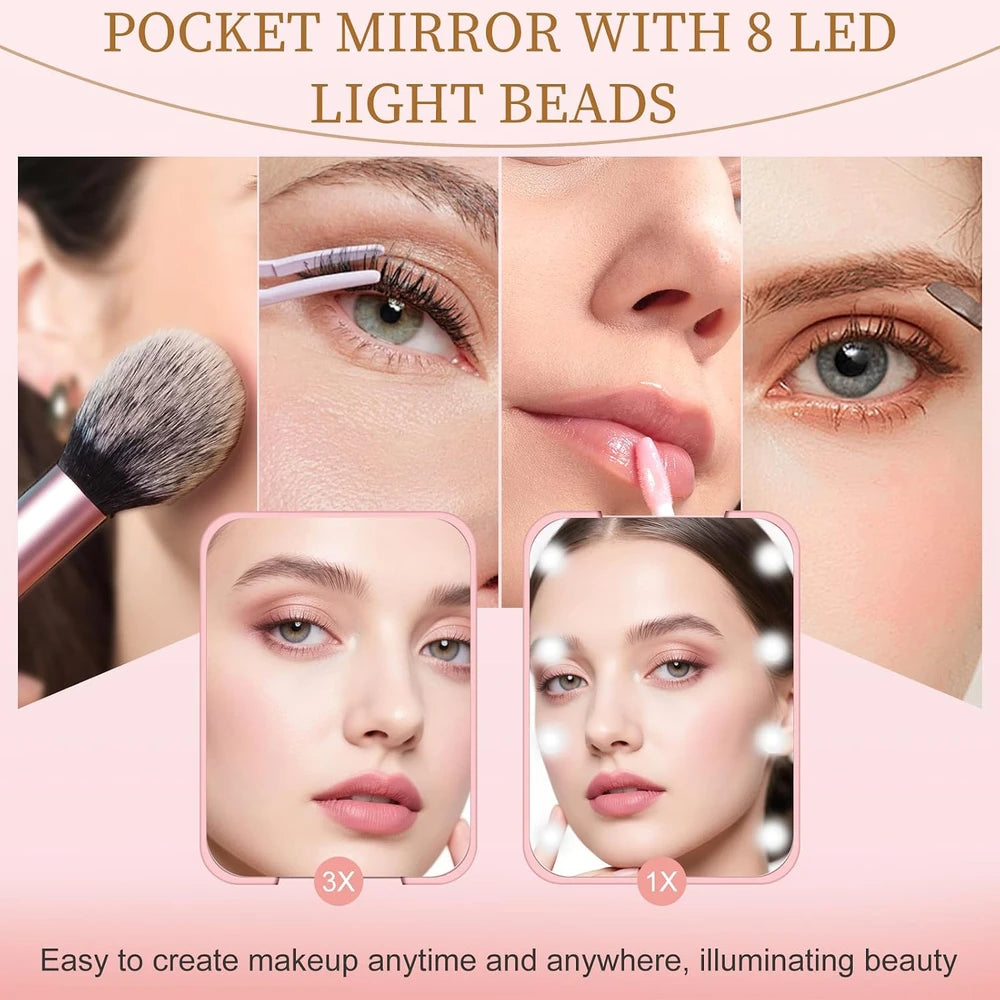 Compact LED Pocket Mirror