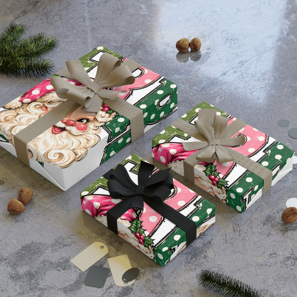 Merry Christmas Santa Gift Wrapping Paper Roll