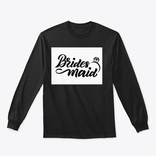 Bridesmaid With Wedding Ring Hand Lettering Design for Sweatshirt