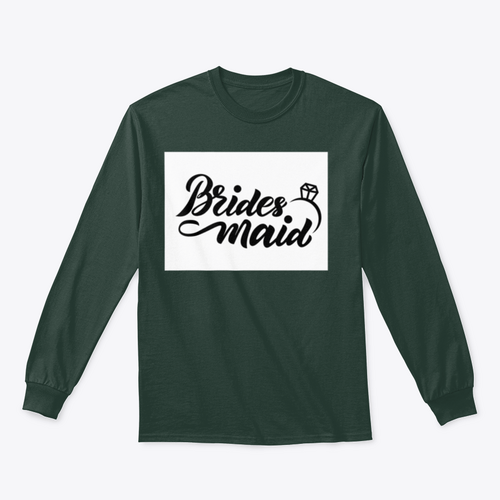 Bridesmaid With Wedding Ring Hand Lettering Design for Sweatshirt