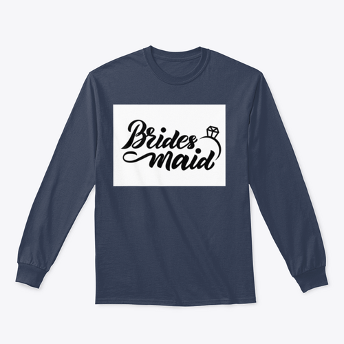 Bridesmaid With Wedding Ring Hand Lettering Design for Sweatshirt
