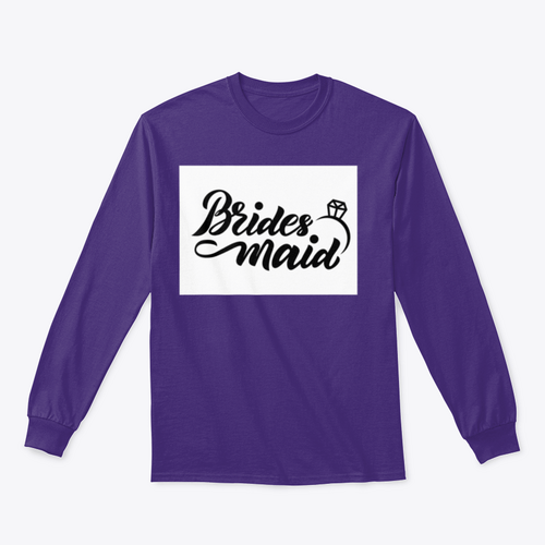 Bridesmaid With Wedding Ring Hand Lettering Design for Sweatshirt