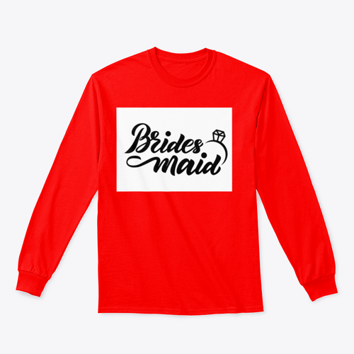 Bridesmaid With Wedding Ring Hand Lettering Design for Sweatshirt