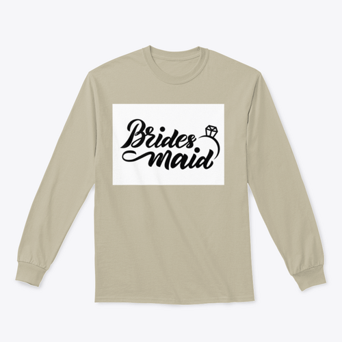 Bridesmaid With Wedding Ring Hand Lettering Design for Sweatshirt