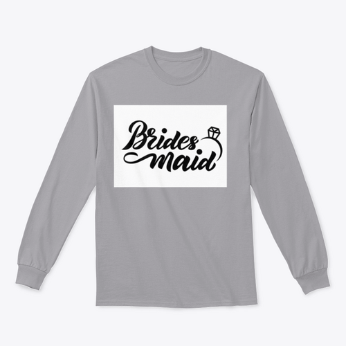 Bridesmaid With Wedding Ring Hand Lettering Design for Sweatshirt