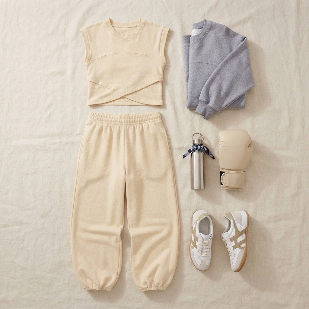 Outfeel Cotton Blend Matching Sweatsuit