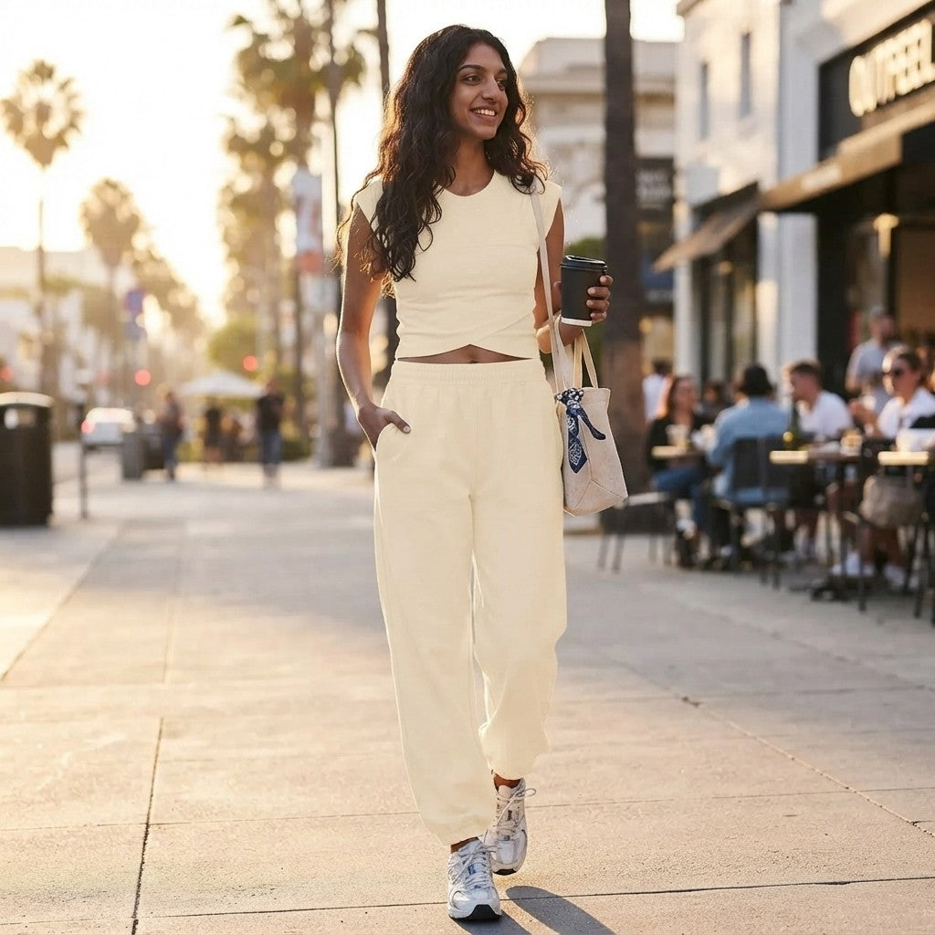 Outfeel Cotton Blend Matching Sweatsuit