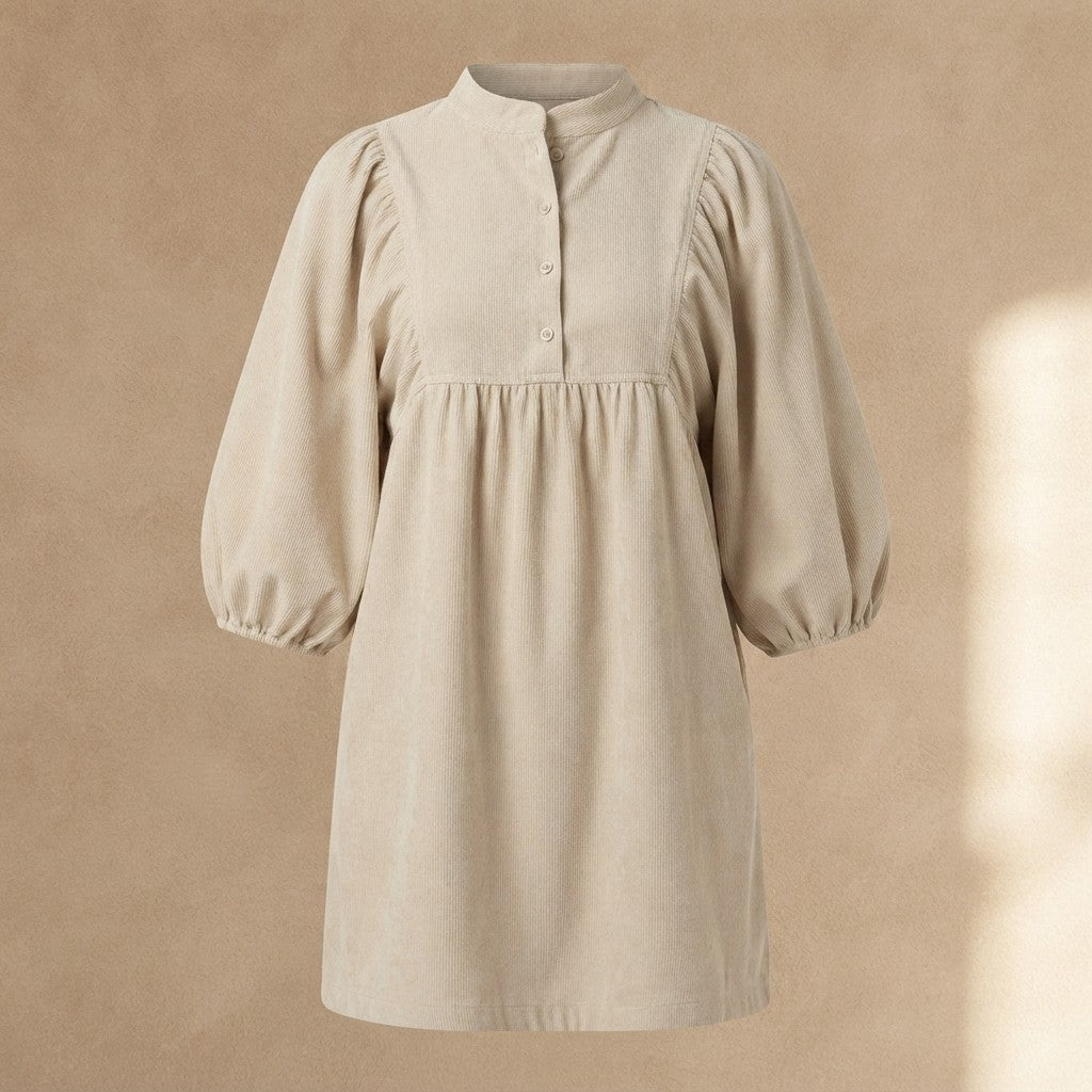 Opemiby Corduroy Fall Mini Dress