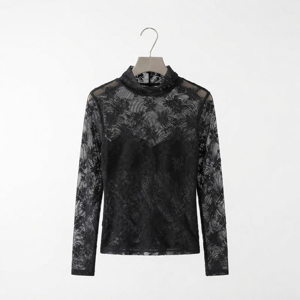 Floral Lace Mesh Layering Top