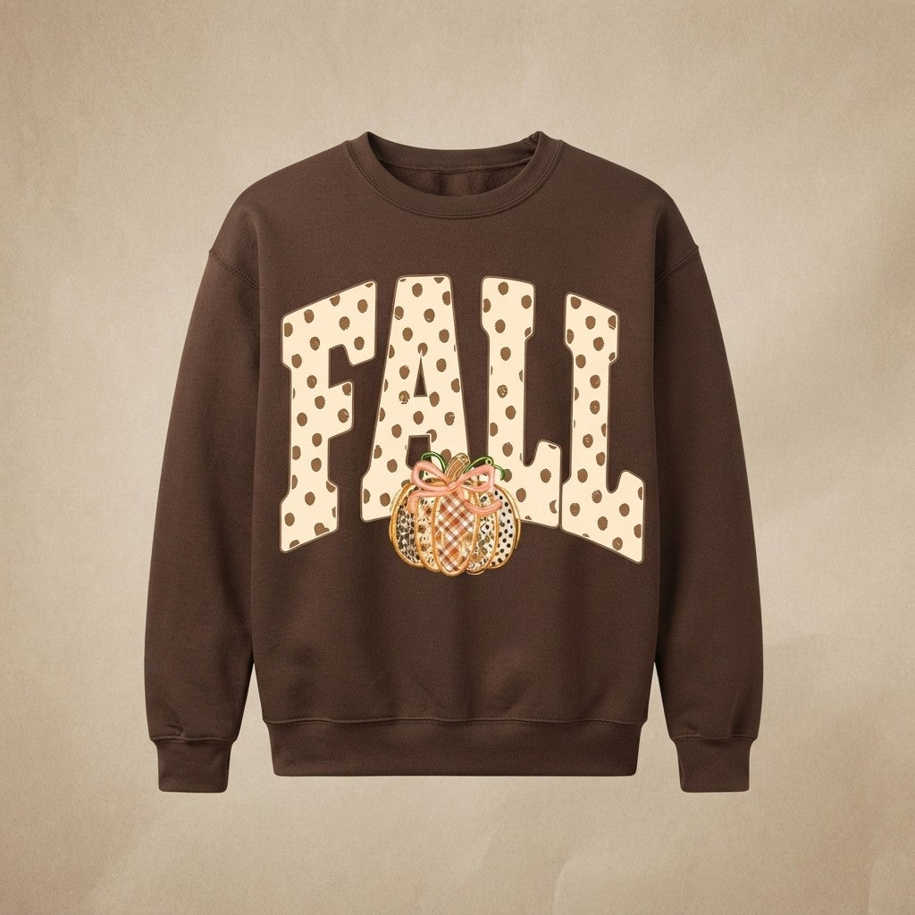 Pumpkin Bow Fall Sweatshirt