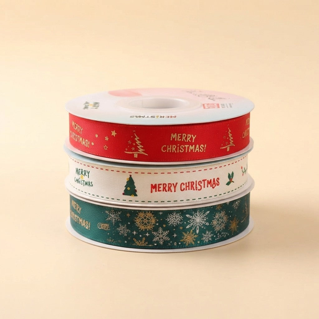 Christmas Cartoon Polyester Ribbon
